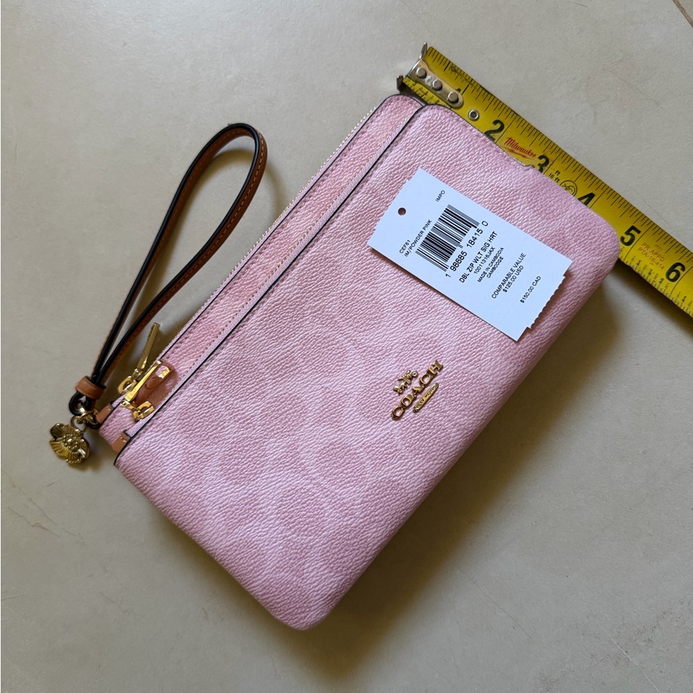 Coach double zip wristlet - Picture 2 of 7
